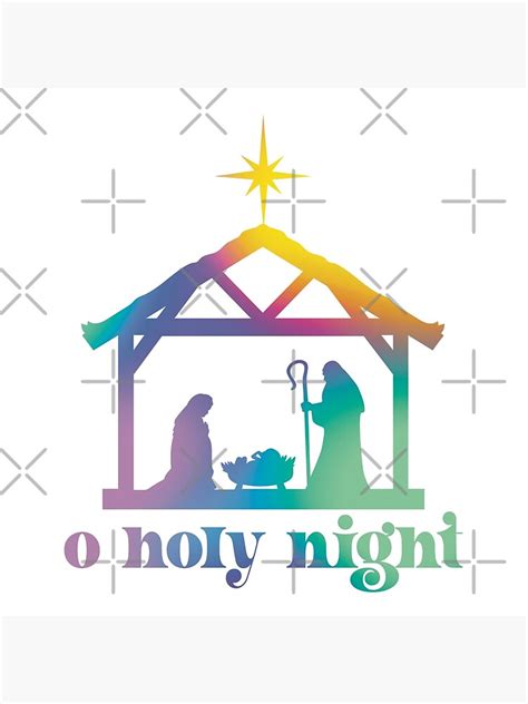 "O' Holy Night Nativity Scene" Poster for Sale by de-luz-designs | Redbubble