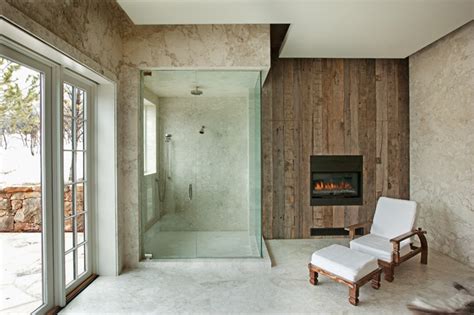 Modern Rustic Aspen Mountain Retreat Montagne Salle De Bain