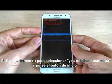 Como Resetear Samsung Galaxy J Youtube