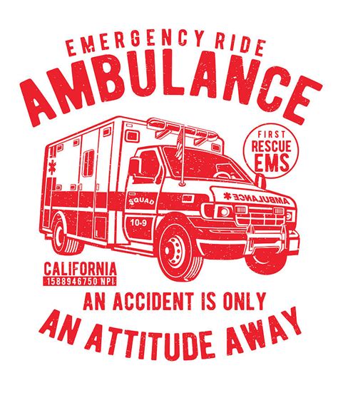 Emergency Ride Ambulance Digital Art By Lisa Art