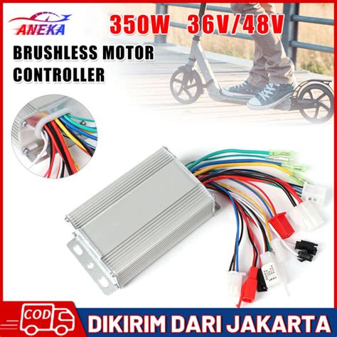 Controller Sepeda Listrik 36v48v 350w Motor Controller Regulator Kecepatan Dc Brushless Untuk