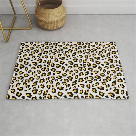 Leopard Print Mustard Yellow Original Rug By Silverpegasus Society6