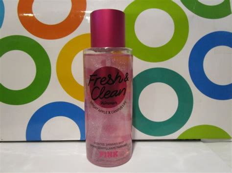 Victorias Secret ~ Pink Fresh And Clean Scented Shimmer Mist ~ 8 4 Oz