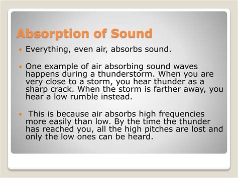 Ppt Sound Reflection And Sound Absorption Powerpoint Presentation