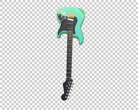 Guitarra elétrica isolada no fundo ilustração de renderização 3d PSD