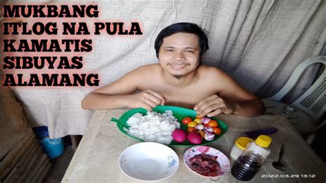 Mukbang Itlog Na Pula Kamatis Sibuyas Alamang Youtube