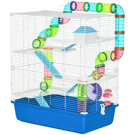 pawhut extra large hamster cage  tubes  tunnels portable carry
