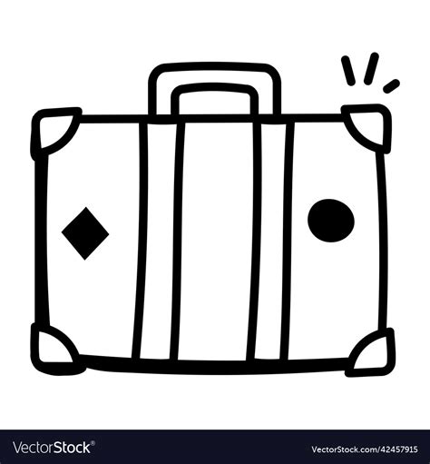 Suitcase Royalty Free Vector Image Vectorstock