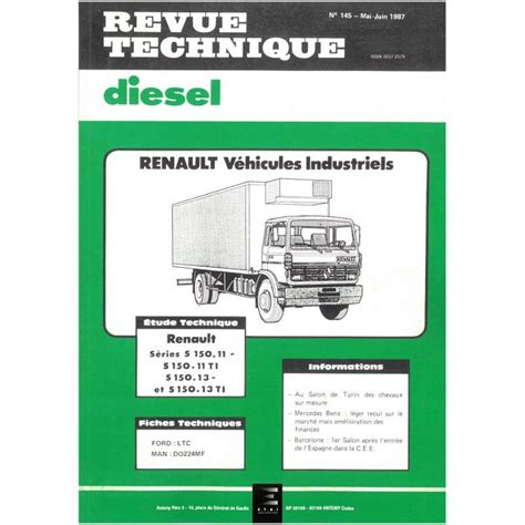 RTD Revue technique Poids Lourds RENAULT RVI Séries S150 11 S150 11