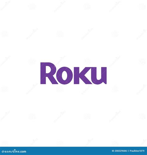 roku logo editorial illustrative  white background editorial photo