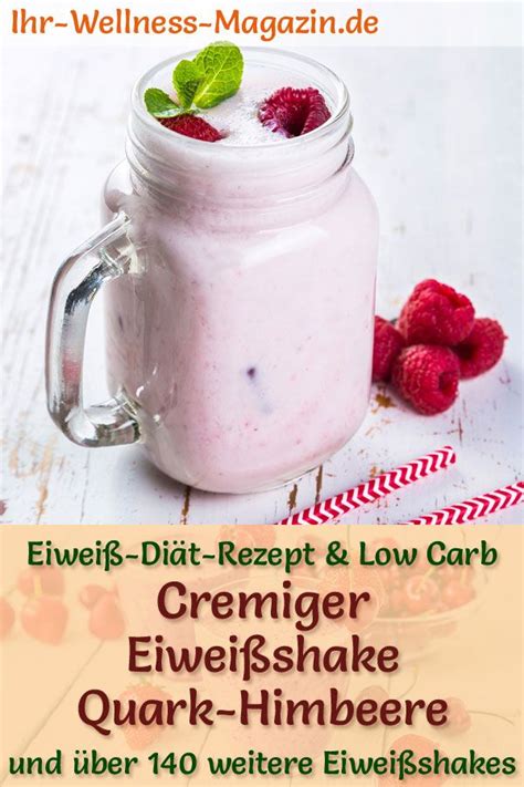 Eiwei Shake Mit Quark Und Himbeeren Low Carb Eiwei Di T Rezept Zum