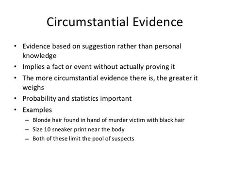 Types Of Evidence Presentation