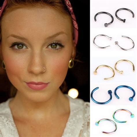 Titanium Nose Ring Silver Gold Body Clip Fashion Beauty