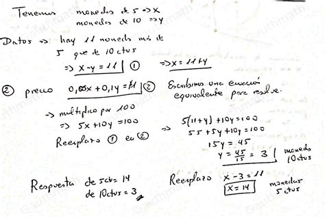 Solved 1 José tiene en su bolsillo un grupo de monedas de algebra