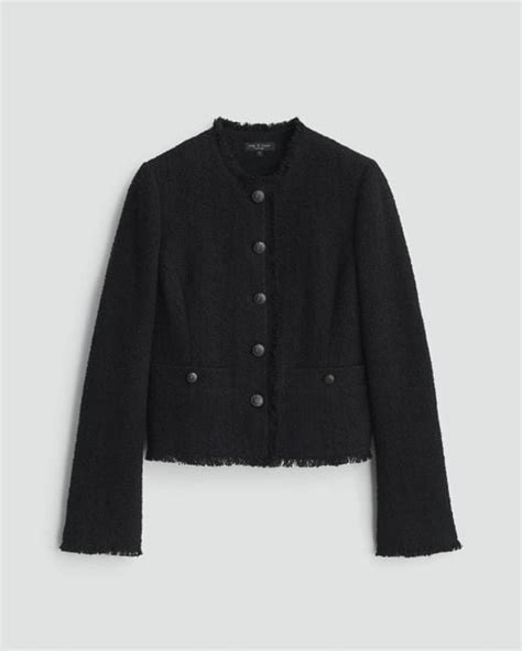 Rag Bone Carmen Tweed Jacket In Black Lyst