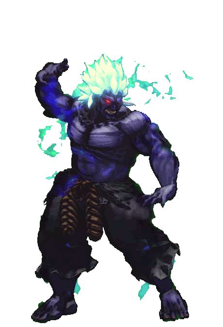 An Animated Character With White Hair And Blue Eyes Standing In Front