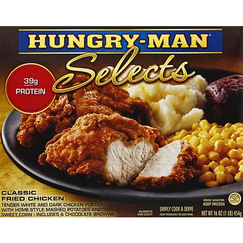 Hungry Man Selects Classic Fried Chicken Frozen Dinner Oz Box