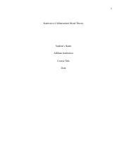 Kantism vs Utilitarism moral theory complete 1.docx - 1 Kantism vs ...