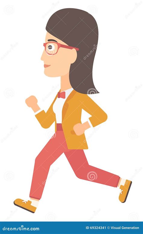 Business Woman Running Stock Vector Illustration Of Girl 69324341