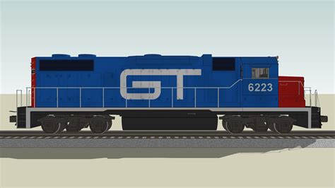 Train Engine Gt Railroad Emd Gp38 Locomotive 3d Model Cgtrader