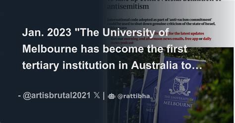 Jan 2023 The University Of Melbourne Has Become The First Tertiary