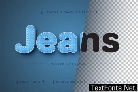 Jeans Textile Editable Text Effect Font Style 8t4skx3