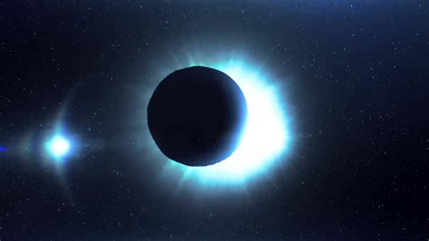 Futuristic Blue Solar Eclipse - Stock Motion Graphics | Motion Array