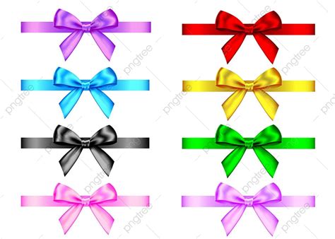 Gold Gift Bow Clipart Vector Decorative Gift Ribbon And Bow Isolated