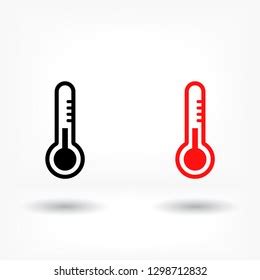 Vektor Stok Thermometer Icon Temperature Symbol Emblem Vector Tanpa