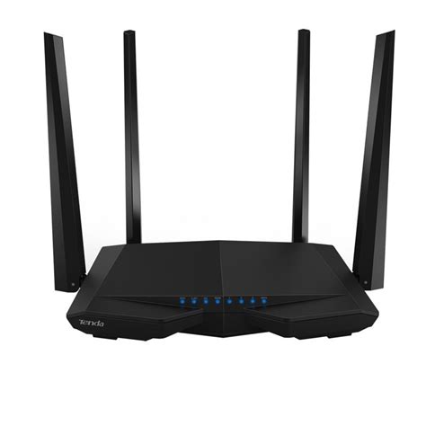 Black Port Tenda Ac Ac Wireless Smart Dual Band Gigabit Wifi