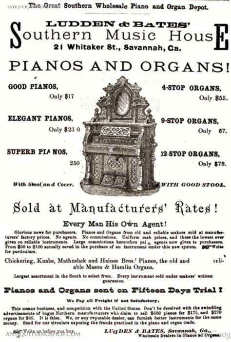 Ludden And Bates Antique Piano Shop