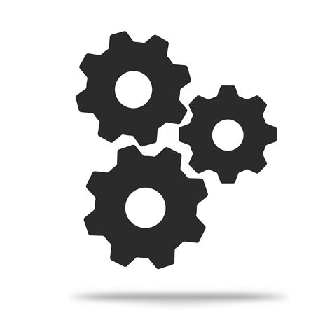 Flat gear icon Simple, modern look Isolated on a white background ...
