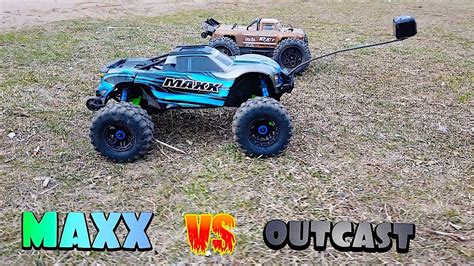 Traxxas MAXX 4s Vs Arrma OUTCAST 4s The Chase Was Real YouTube