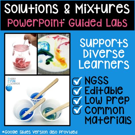 Solutions And Mixtures Editable Digital Made By Teachers