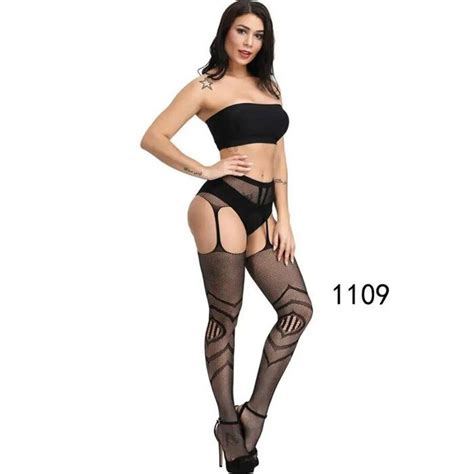 Bas résille collants transparents pour femmes costume de batterie