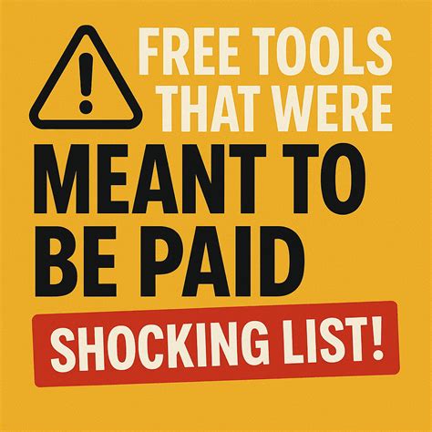 ⚠️ Free Tools That Were Meant To Be Paid — Shocking List! | Free ...