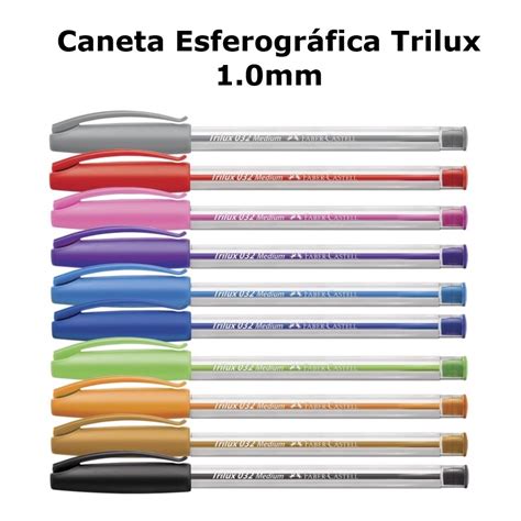 Caneta Esferogr Fica Trilux Colors Mm Faber Castell Escorrega O