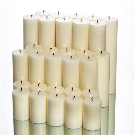 Richland Pillar Candles Light Ivory 2 X3 2 X 6 And 2 X 9 Set Of 30 Quick Candles Food