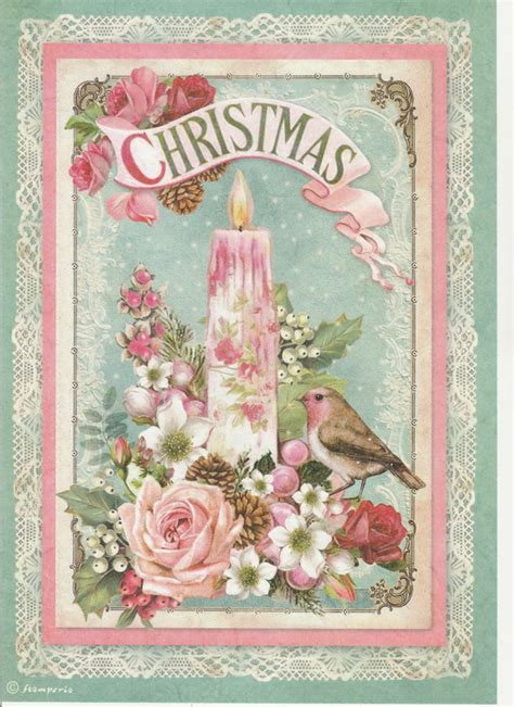 Rice Paper Pink Christmas Candle Napkin Shop