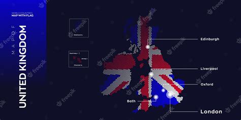 Premium Vector Vector Map Of United Kingdom With Capital And Major