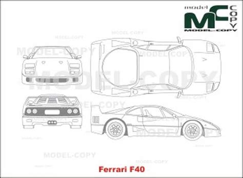 Ferrari F D Drawing Blueprints Model Copy Ferrari F