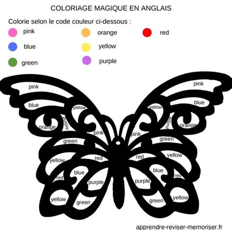 Coloriages Magiques En Anglais Pour Apprendre Les Couleurs