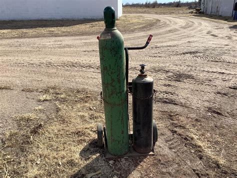 Portable Oxygenacetylene Bottles And Cart Bigiron Auctions