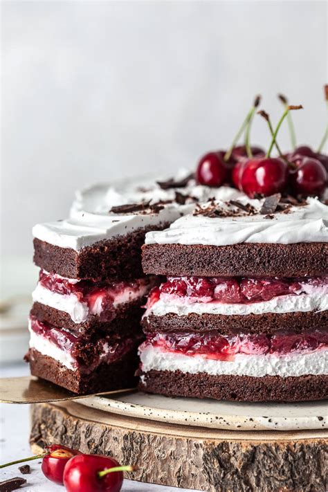 Vegan Black Forest Naked Cake Vibrant Plate