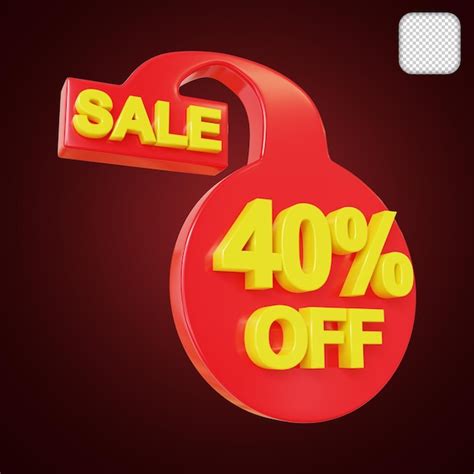 Premium Psd Sale Discount Price 40 Percentage 3d Rendering