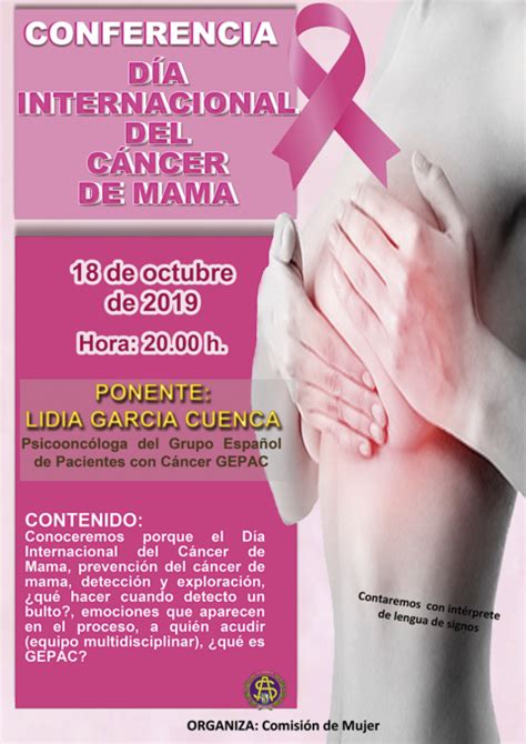 Conferencia Día Internacional del Cáncer de Mama CELIMA Centro