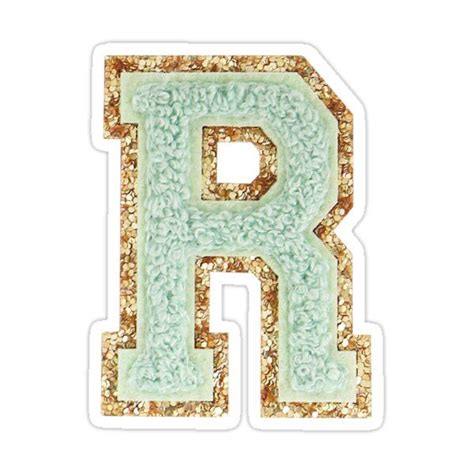 Preppy Mint Varsity Letter R Sticker For Sale By Ktp100 In 2023