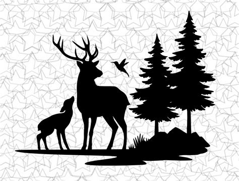 Deer Buck With His Baby Decal Vinyl Sticker Tattoo Loving - Etsy