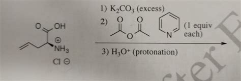 Solved 1 K2co3 Excess 2 0 0 1 Equiv Neach Nh 3 H3o