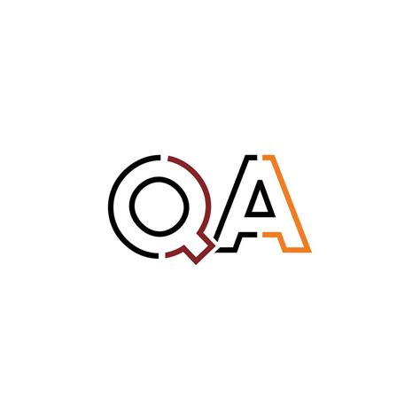 Abstract Letter QA Logo Design With Line Connection For Technology And